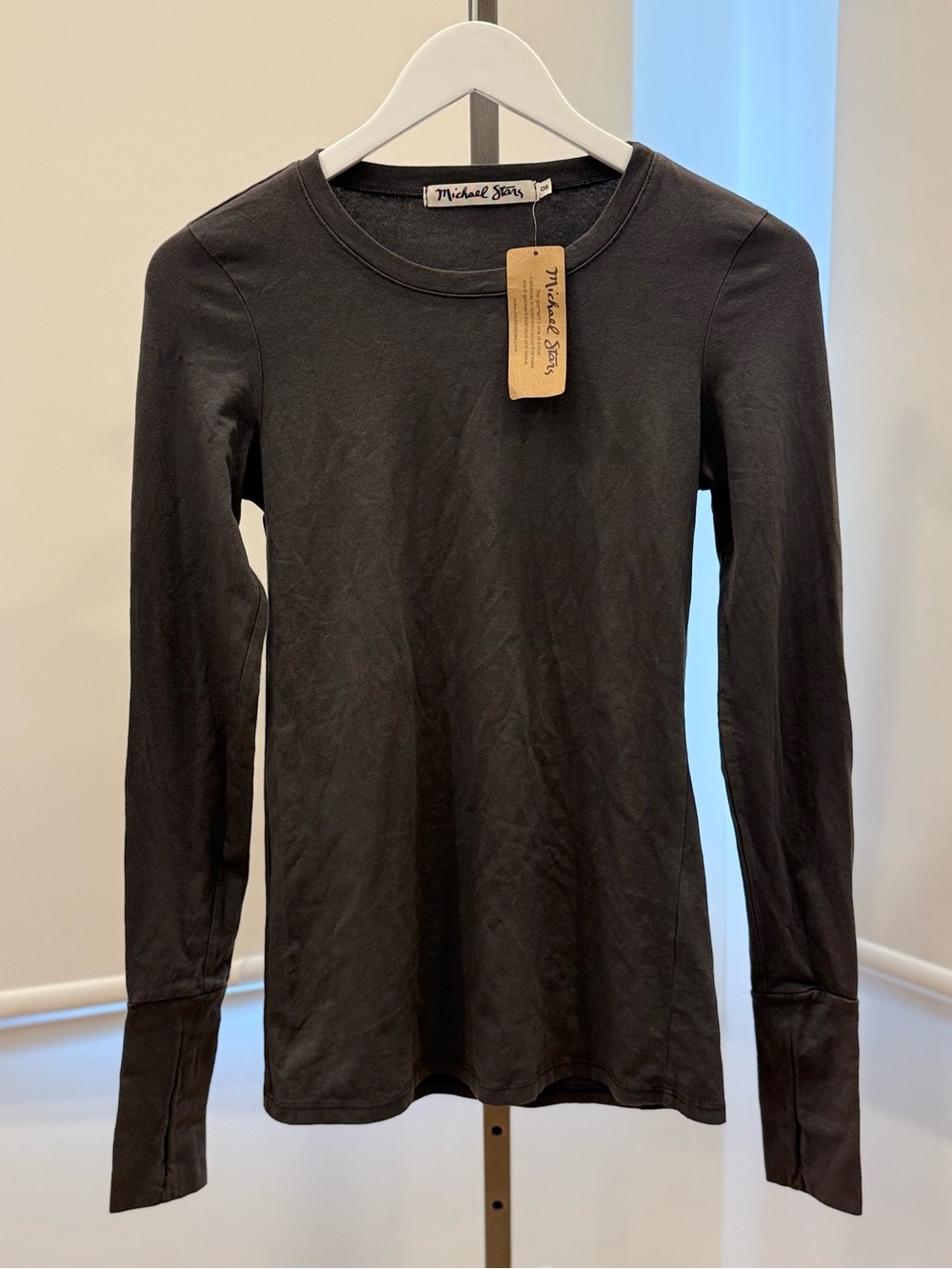 Michael Stars Crewneck with Thumbholes - Oxide